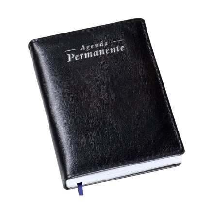 Agenda Compacta Permanente Lisa Preta – KZ Brindes Personalizados